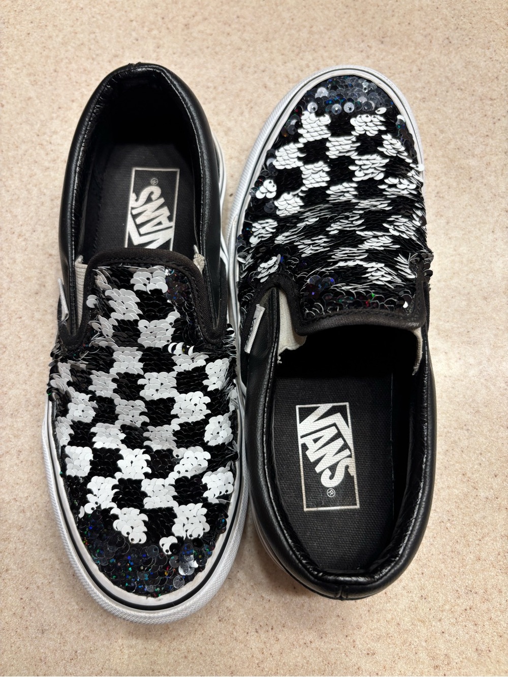 Van’s Classic Slip-Ons Flipping Sequins.
